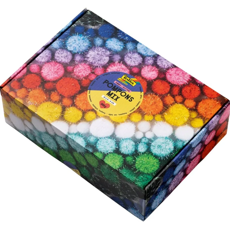 Folia Pompong Mix – Ø 1,5/2/3/4cm 300g – Glitter