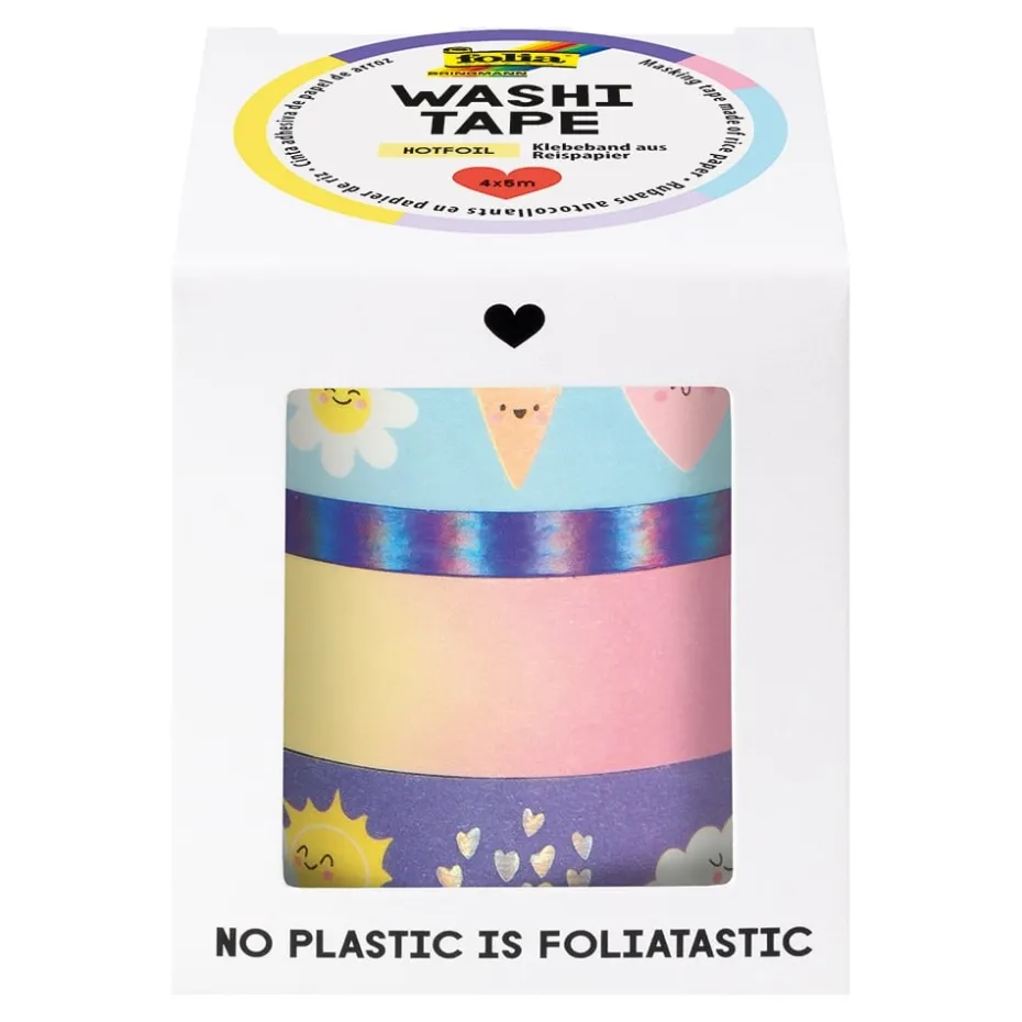 Folia Washi Tape – 4 ruller – HOTFOIL SUNNYSIDE