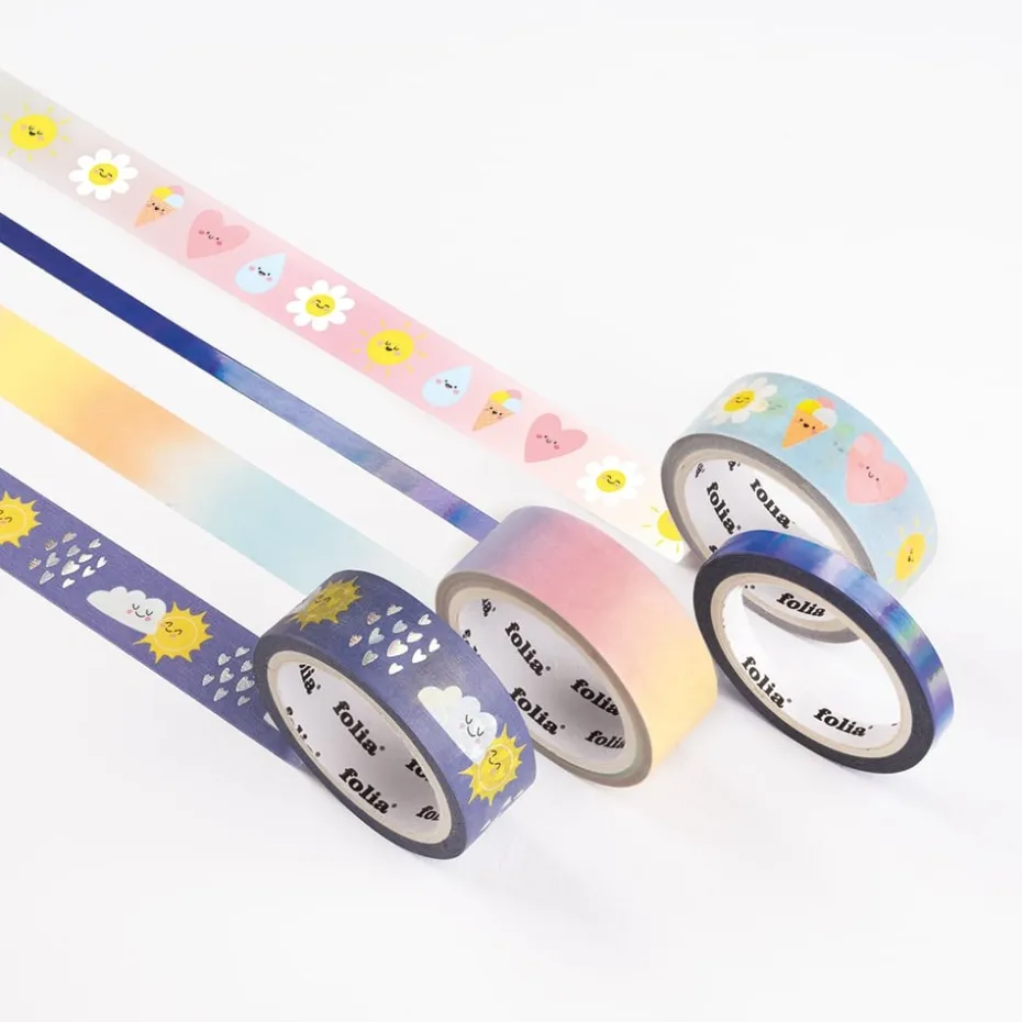 Folia Washi Tape – 4 ruller – HOTFOIL SUNNYSIDE