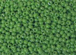 Glassperle 8/0 – 500g – Grønn marmor