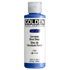 Golden Fluid Akryl 118ml – 2051 Cerulean Blue Deep