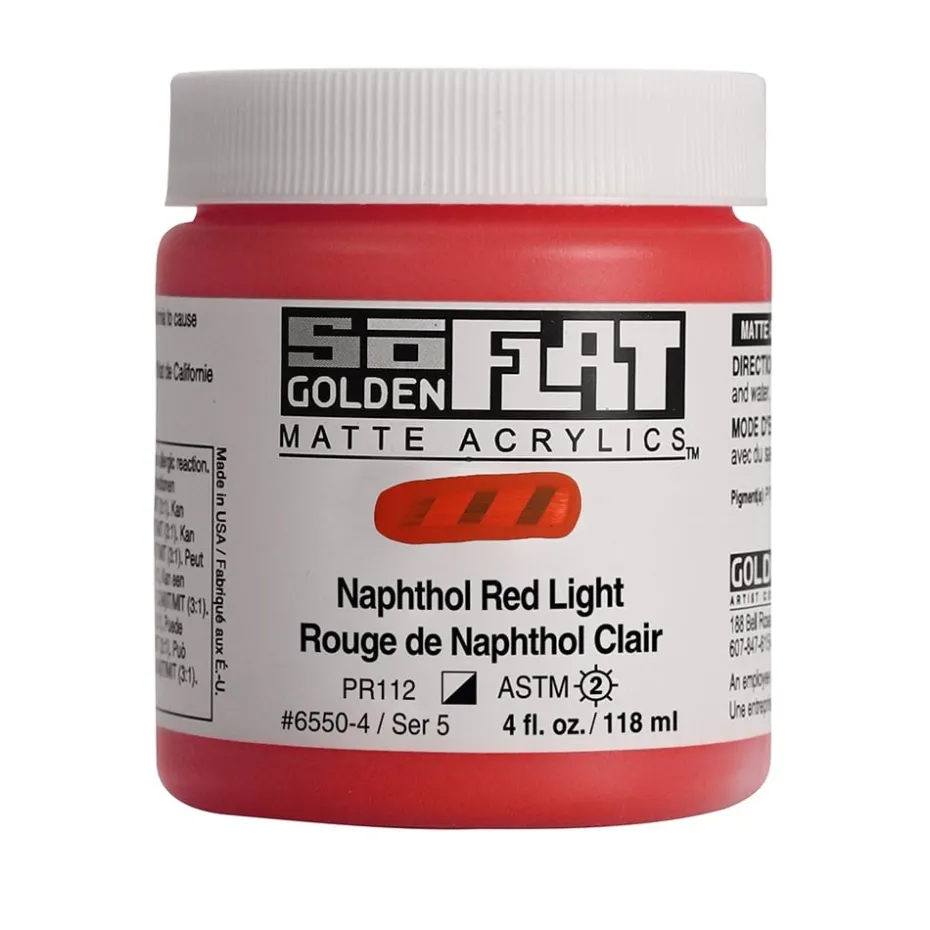 Golden SoFlat Akryl 118ml – 6550 Naphthol Red LT