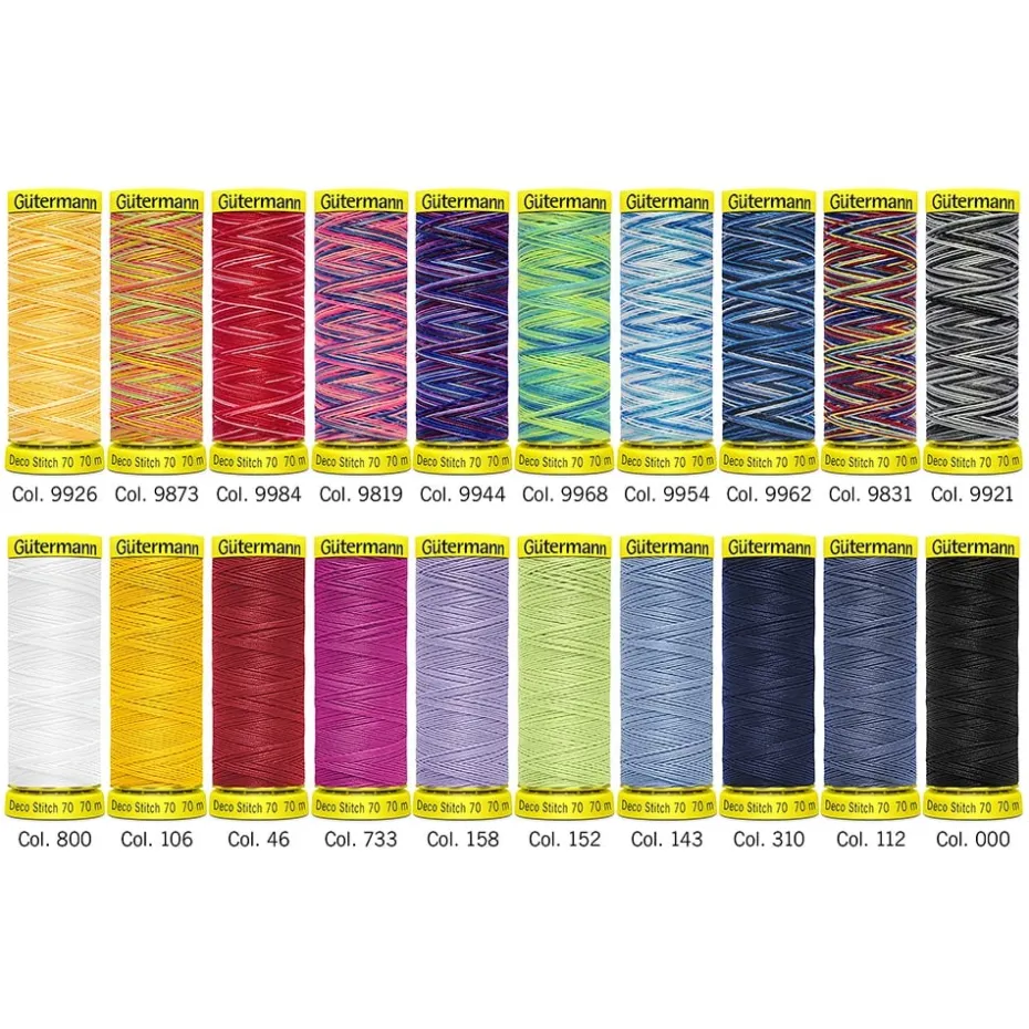Gütermann Trådsett 702165 – Deco Stitch 70 70m 20 stk