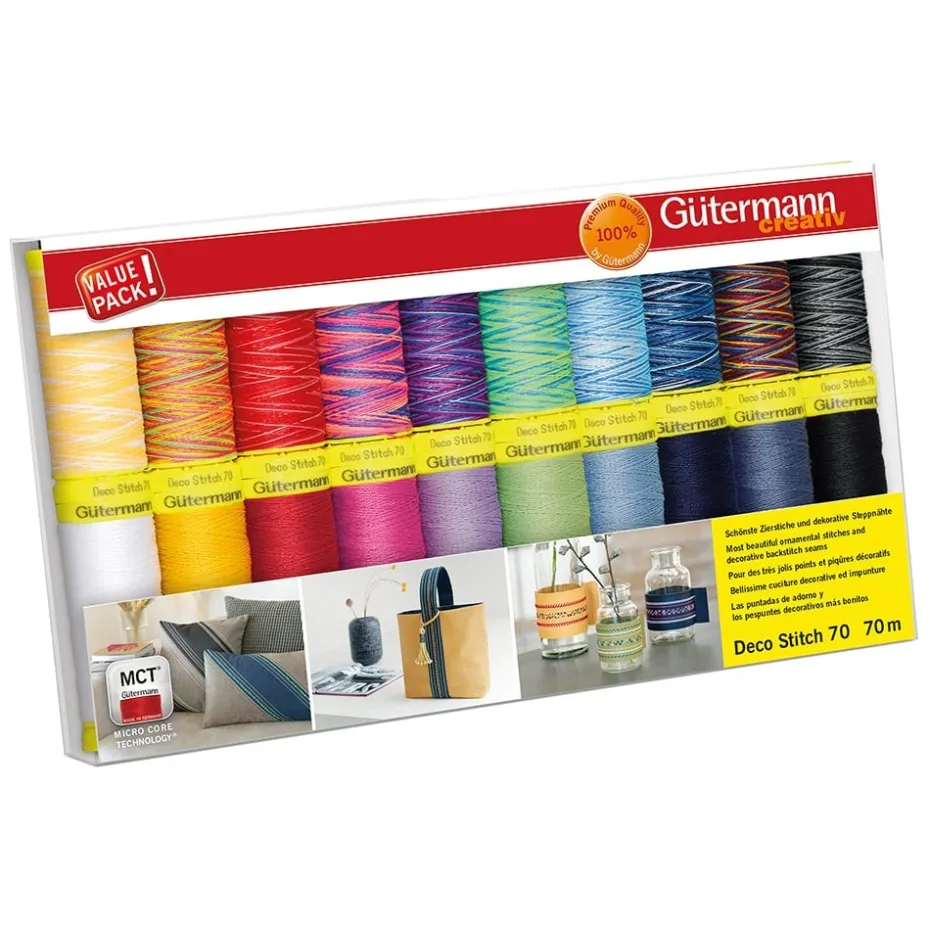 Gütermann Trådsett 702165 – Deco Stitch 70 70m 20 stk