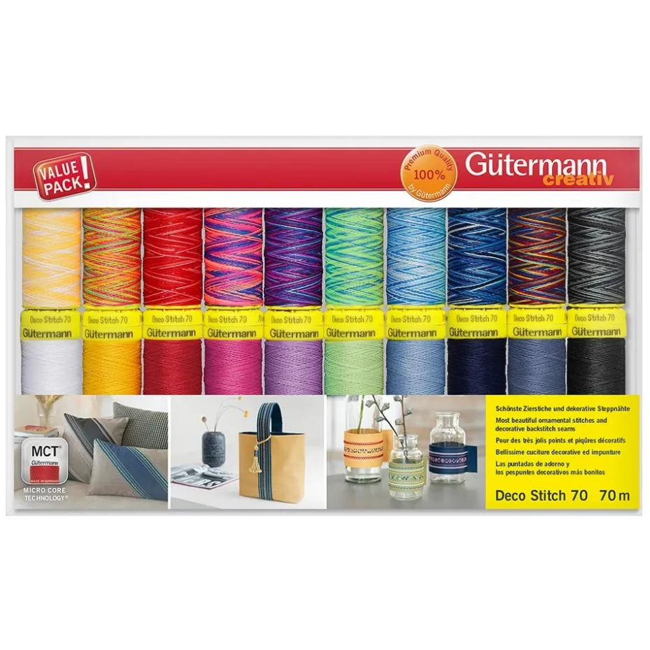 Gütermann Trådsett 702165 – Deco Stitch 70 70m 20 stk