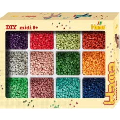 Hama Midi Perler og Oppbevaringseske – 9.600 perler