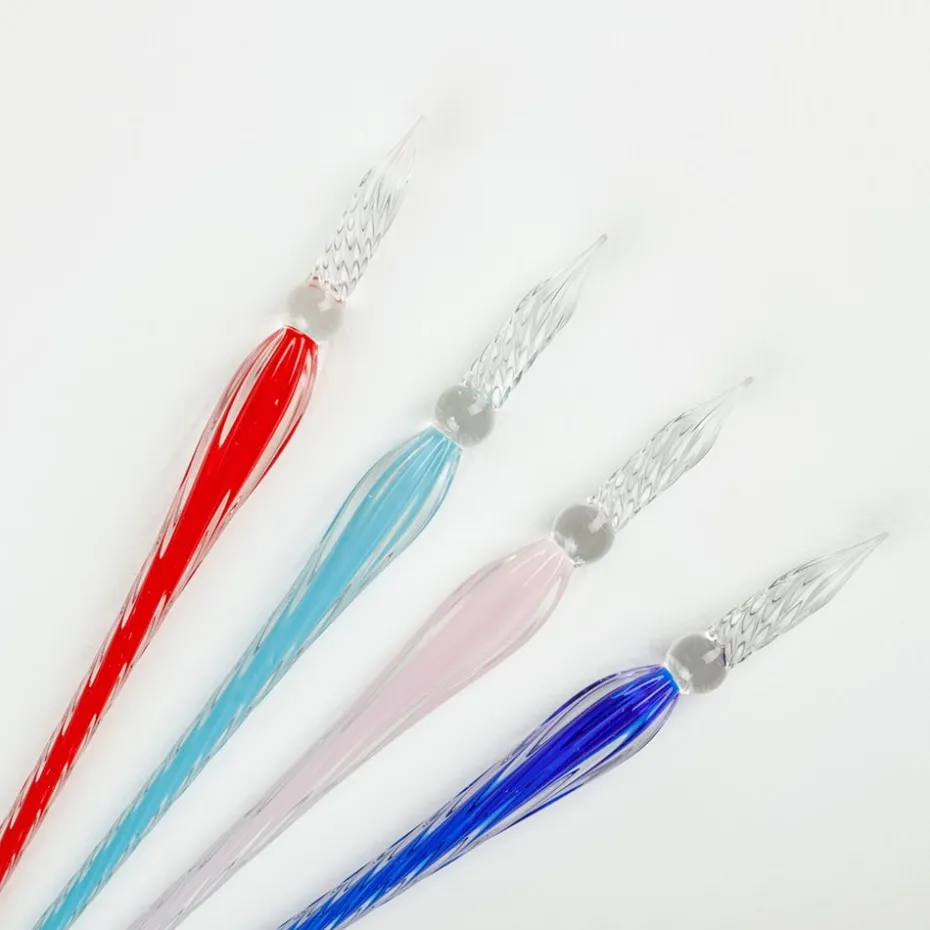 Herbin Glasspenn 18cm – Spiral – Rød