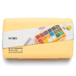 HIMI Jelly Cup Gouache Sett 18stk + 3 pensler – Gul