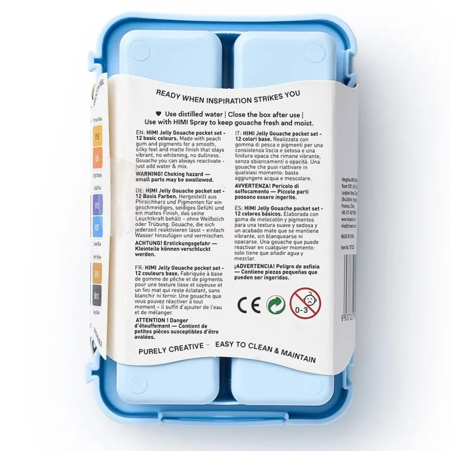 HIMI Twin Cup Gouache Sett Ice Blue 12stk – Basic