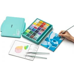 HIMI Twin Cup Gouache Sett 48stk + 3 pensler – Grønn
