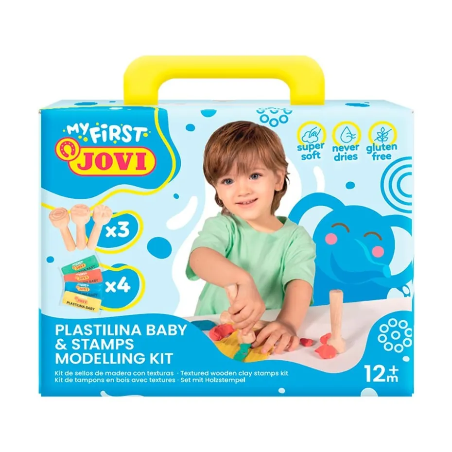 Jovi My First Plastilina – 38g – 4 farger + 3 stempel