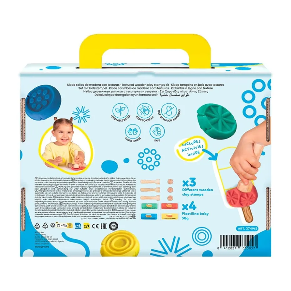 Jovi My First Plastilina – 38g – 4 farger + 3 stempel
