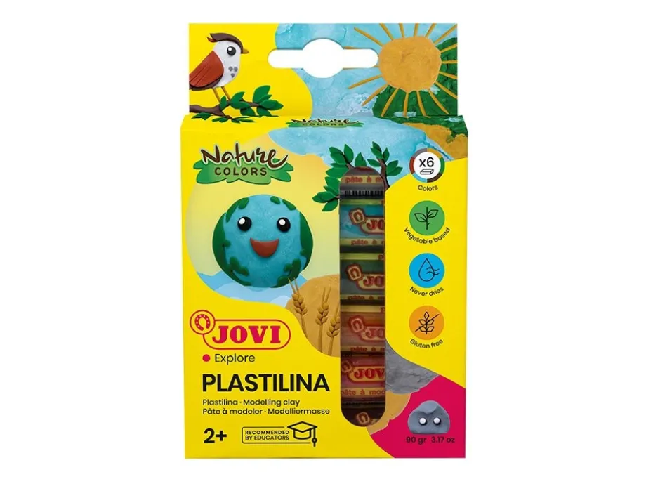 Jovi Plastilina Sett med 6 naturfarger