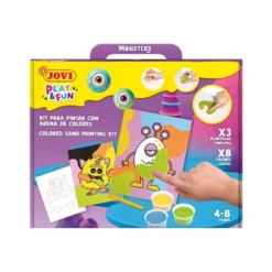 Jovi Play & Fun Sandmaling Sett 8 farger – Monsters