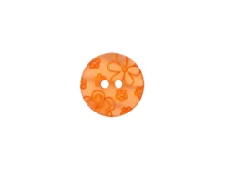 Knapp 49848 Blomster 2-hull 15mm 42 Orange