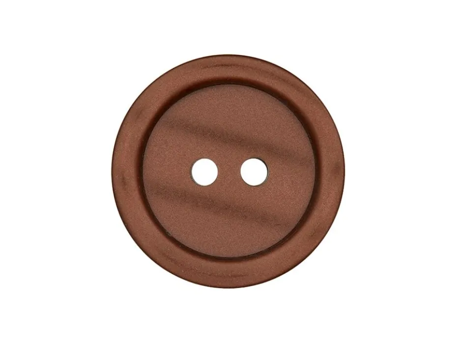 Knapp 453066 2-hull 23mm 22 Mørk brun