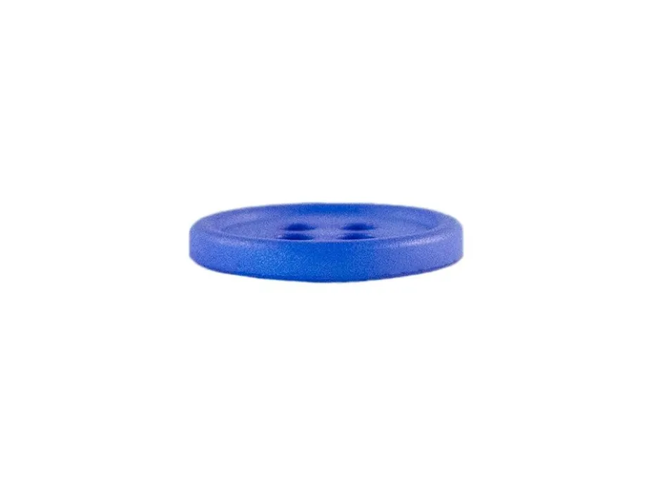 Knapp – Rund – 4-hull 13mm – Blå