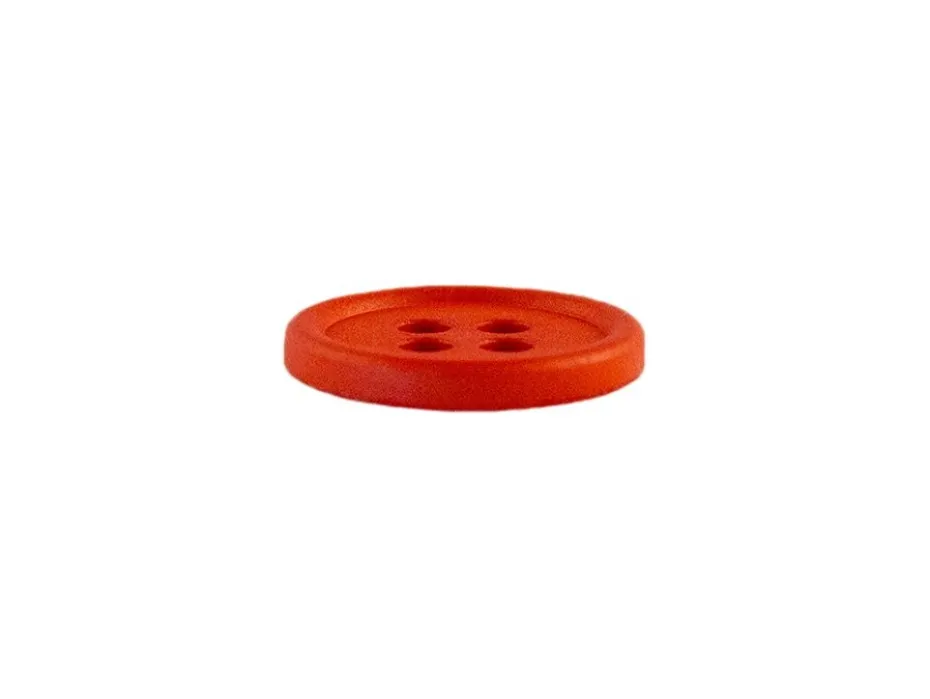 Knapp – Rund – 4-hull 18mm – Rød