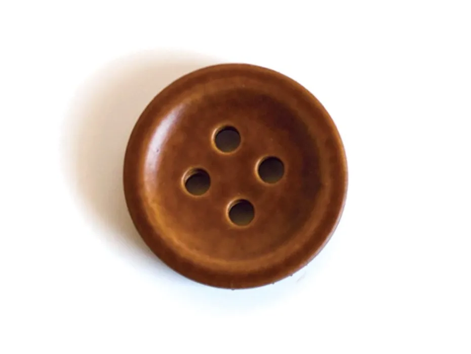 Knapp Rund – 28mm – Brun