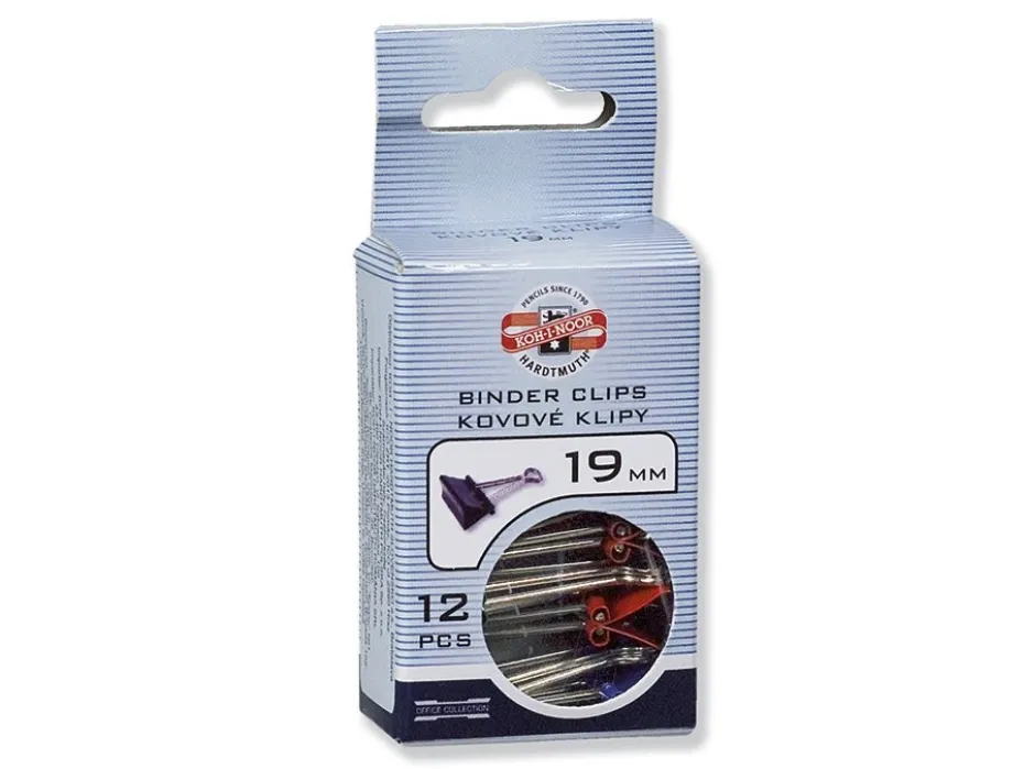 Koh-I-Noor Binder Clips – Papirklype 19mm – 12stk