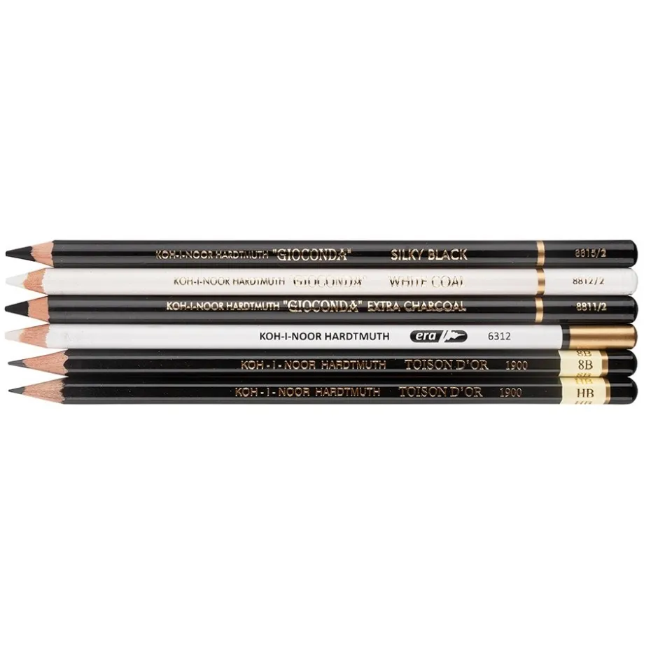 Koh-i-noor Gioconda Art Set 9035 6stk – Gråtoner