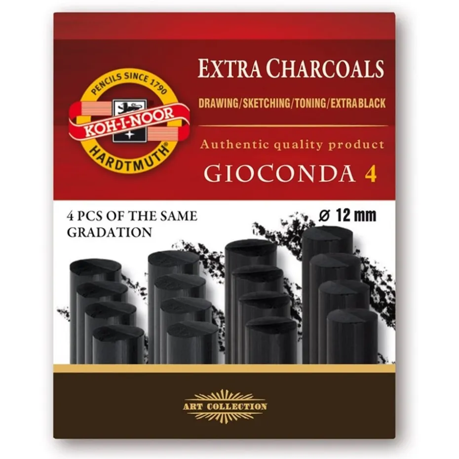 Koh-i-Noor Gioconda Kullstift Sort 8694/4 4stk – Hard