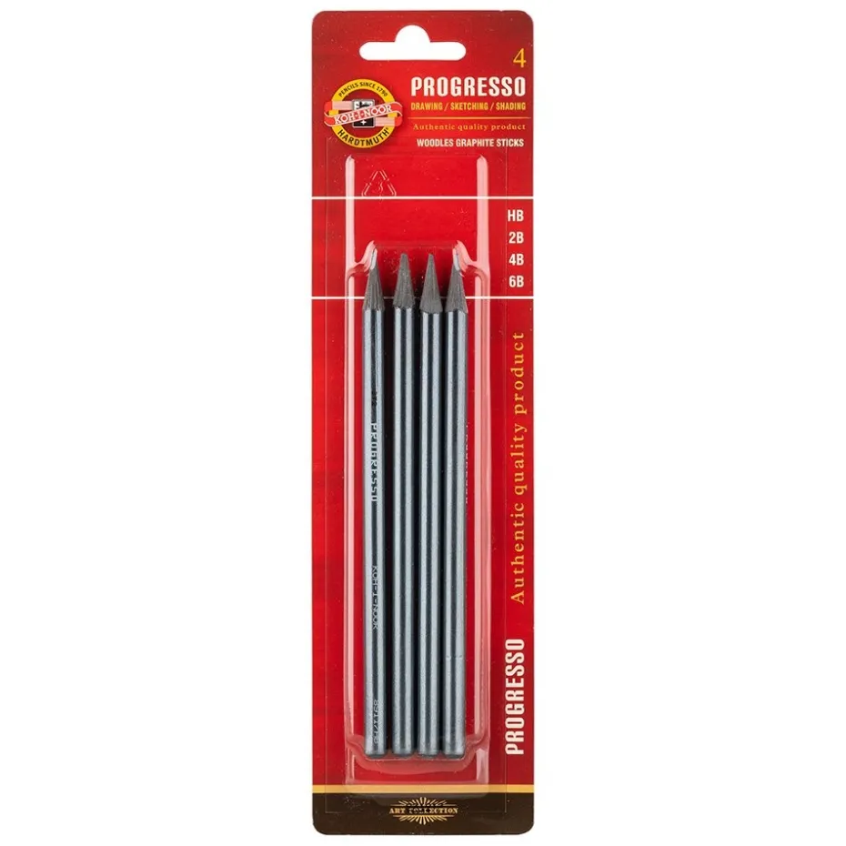 Koh-i-Noor Progresso Grafittstift 8914 Sett 4stk