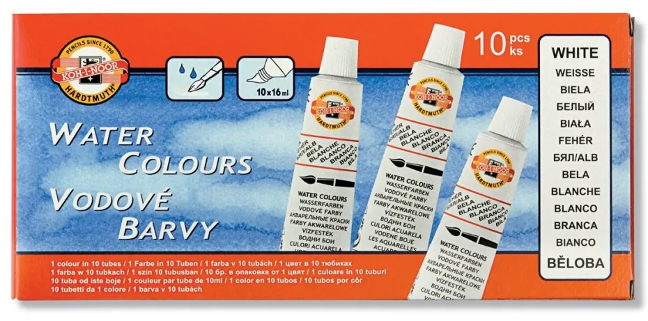 Koh-i-noor Vannfarge 16ml tube – Dekkhvit