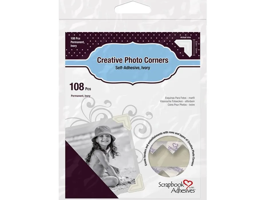 3L Photo Corners Classic 108 stk – Ivory
