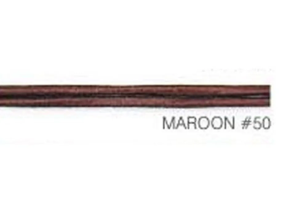 Lærsnor rund 2mm. – 1m – metallic rød