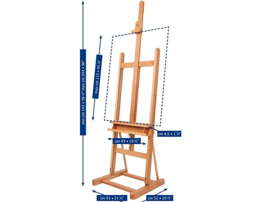 Mabef Atelierstaffeli M/09 – Basic studio easel w/tray