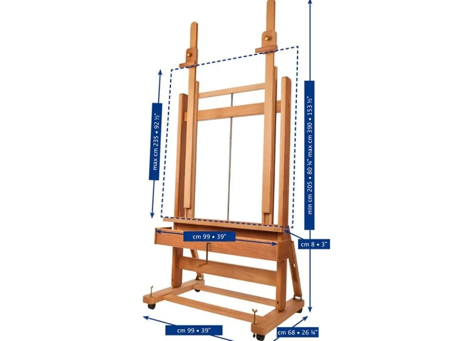 Mabef Atelierstaffeli M/02 – Double mast studio easel