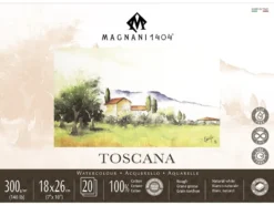Magnani Toscana Akvarellblokk Rough 300g 20ark – 18x26cm