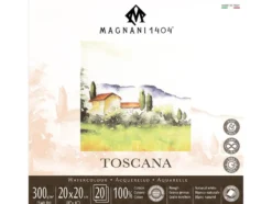 Magnani Toscana Akvarellblokk Rough 300g 20ark – 20x20cm