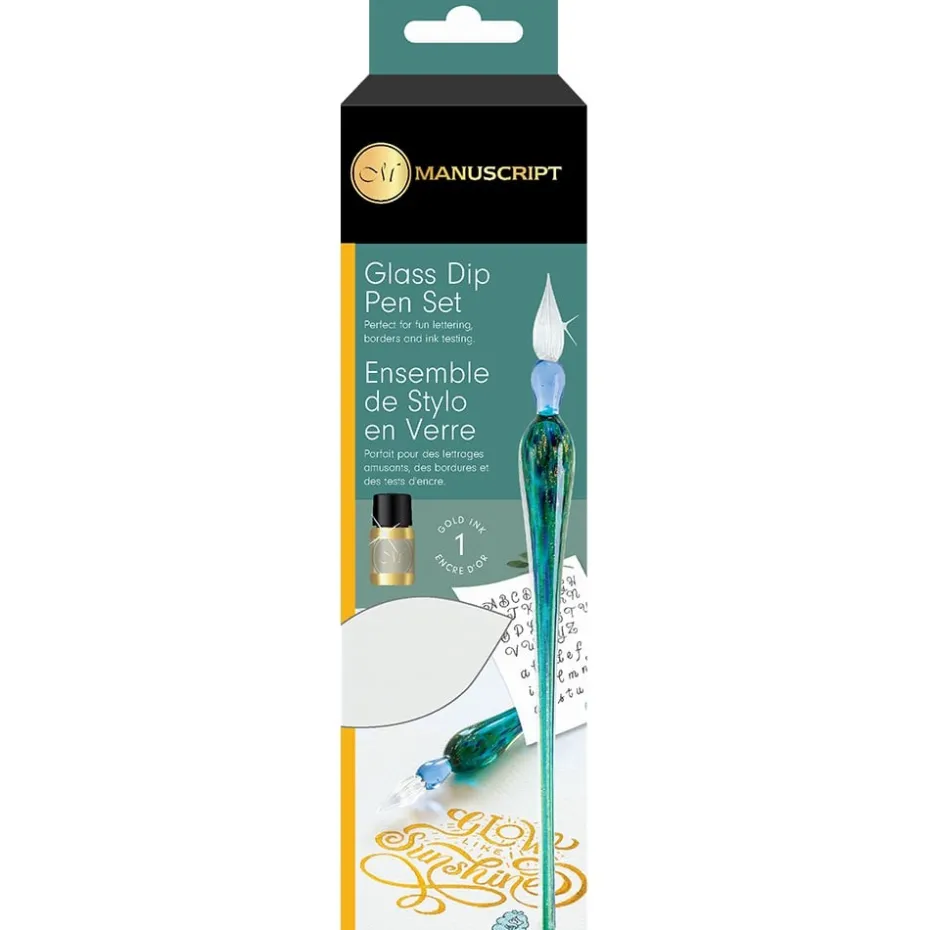 Manuscript Glass Dip Pen & Ink Set – Glasspenn og blekk
