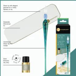 Manuscript Glass Dip Pen & Ink Set – Glasspenn og blekk
