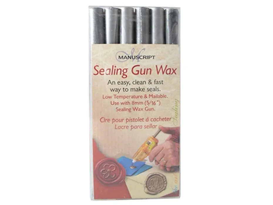 Manuscript Sealing Gun Wax – Sølv – 6stk