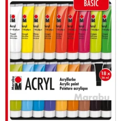 Marabu Acryl Color Malingssett 18x36ml – BASIC