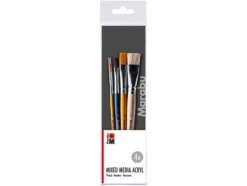 Marabu Acryl Mixed Media Penselsett – 4stk