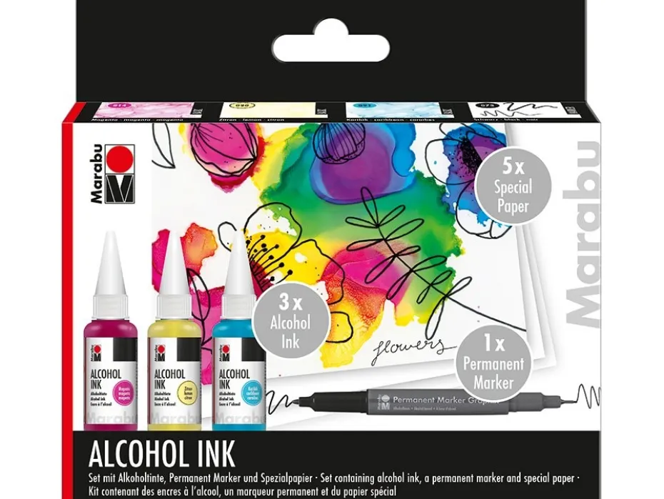 Marabu Alcohol Ink Sett – FLOWERS
