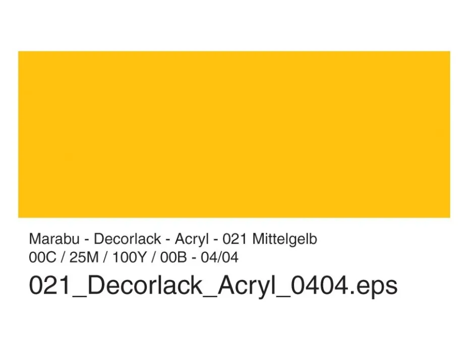 Marabu Decorlack Hobbymaling 50ml – 021 Mellomgul