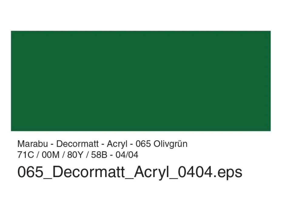 Marabu Decormatt Hobbymaling 50ml – 065 Olivengrønn