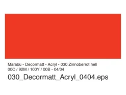 Marabu Decormatt Hobbymaling 50ml – 030 Lys vermillionrød