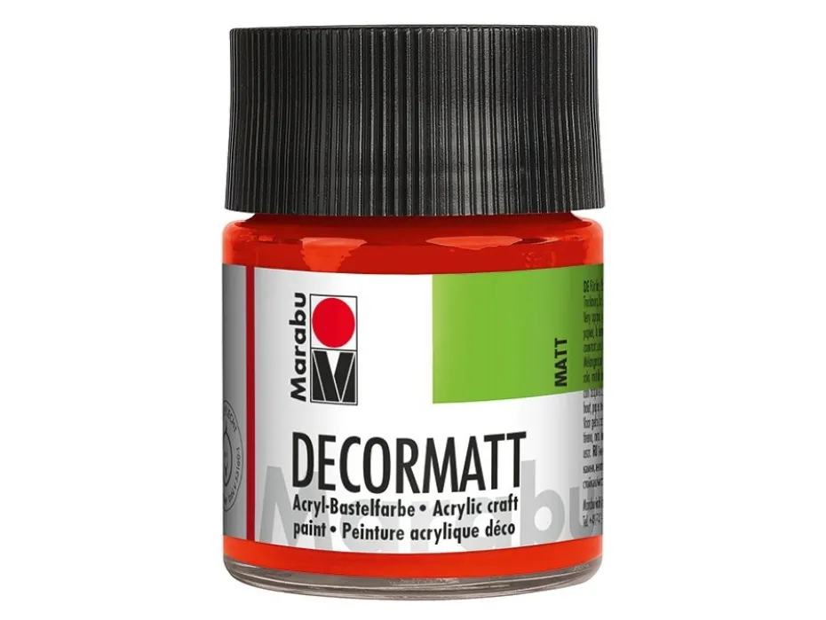 Marabu Decormatt Hobbymaling 50ml – 030 Lys vermillionrød
