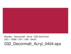 Marabu Decormatt Hobbymaling 50ml – 032 Karminrød