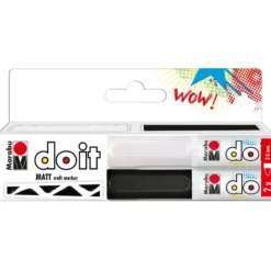 Marabu DO IT Hobbytusj Sett – 2stk – sort/hvit