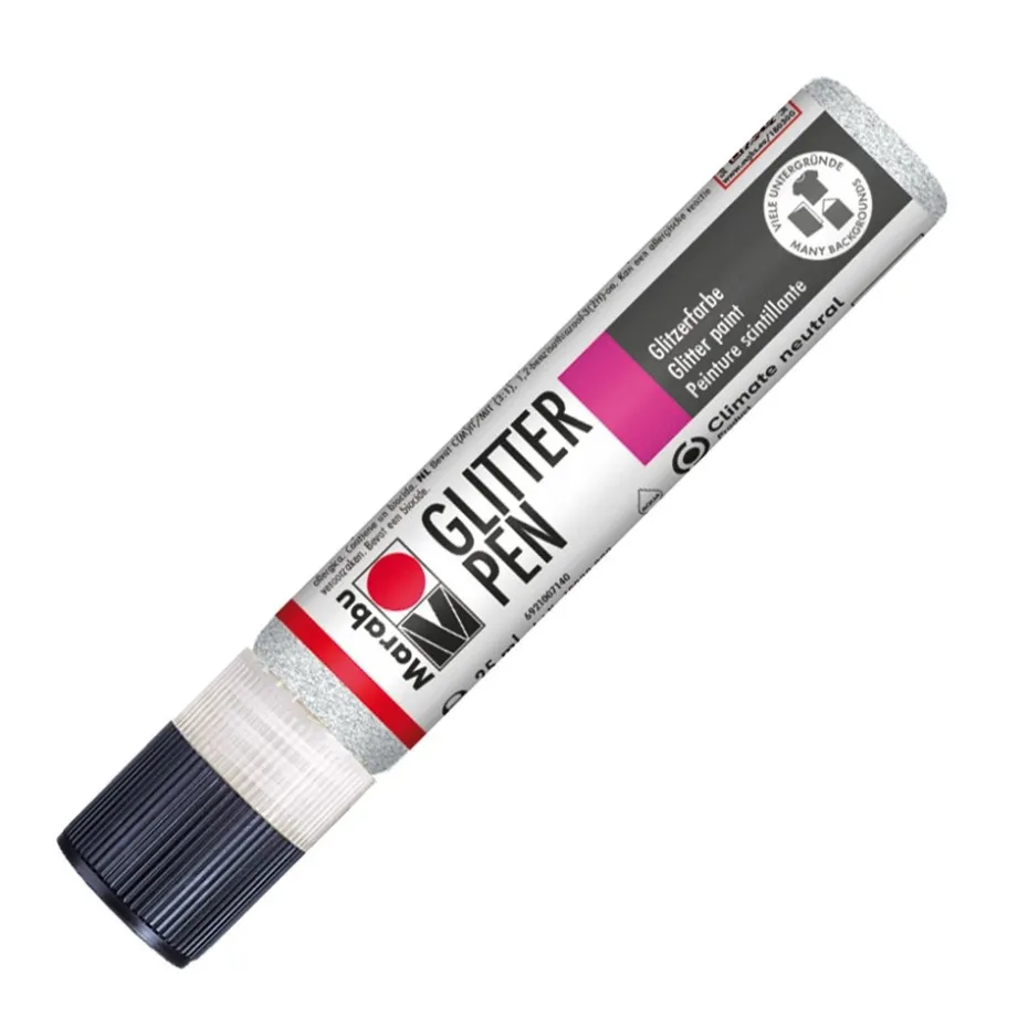 Marabu Glitter Pen – 570 Hvit