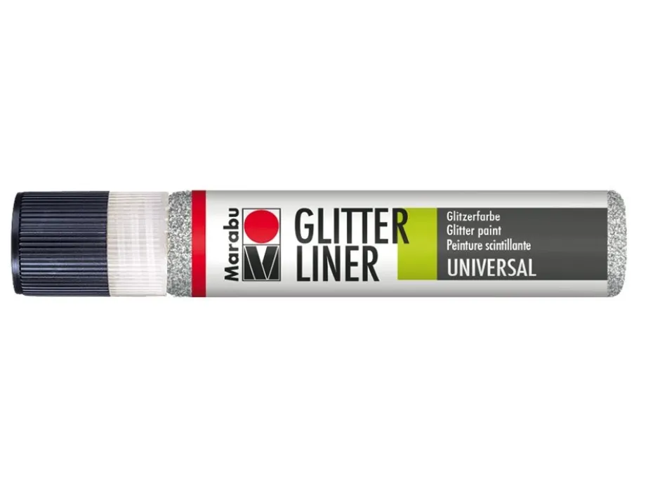 Marabu Glitter Pen – 582 Sølv