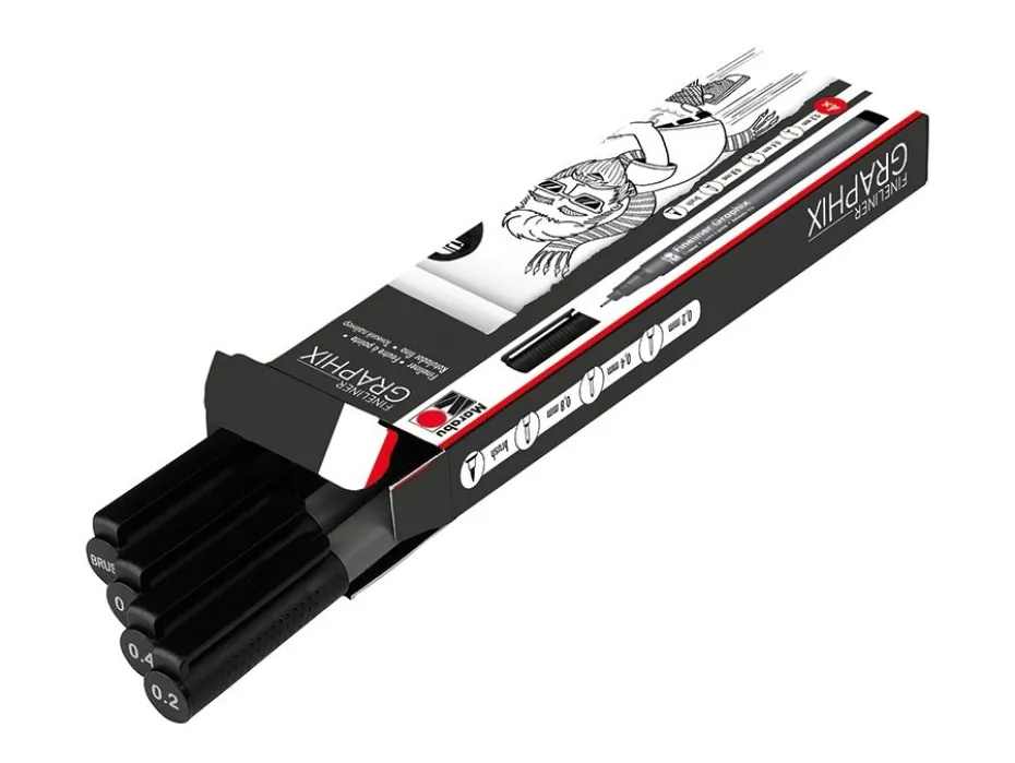 Marabu Graphix Fineliner – Black – 4stk