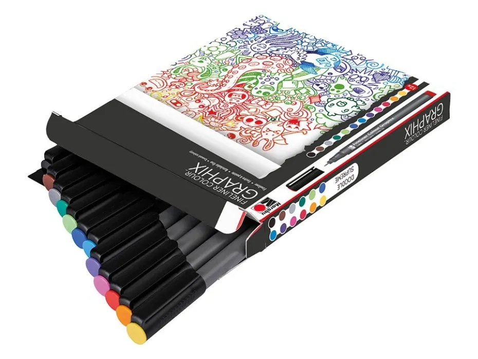 Marabu Graphix Fineliner – Colour Doodle Supreme – 12stk